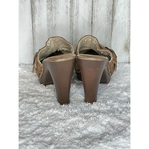 DANA Buchman Tan Suede Clogs Hazelton Desert Size 9.5 - Picture 5 of 11